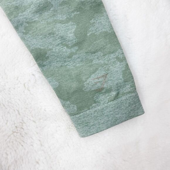 Gymshark Adapt Camo Seamless Leggings Green Small High Rise Ankle - Picture 7 of 12